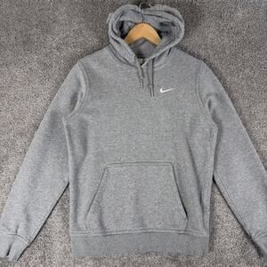 Nike Hoodie Mens S Gray Sportswear Club Fleece Pullover Basic Essential 611457